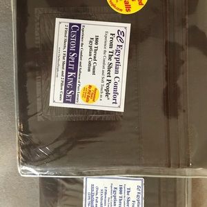 Custom Split King Sheet Set- brown